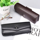 Belt Wearable Glasses Storage Box PU Glasses Case Carrying Cases Phone Bag Brown
