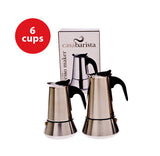 6/10 CUP Espresso Coffee Maker Percolator Perculator Stovetop CasaBarista