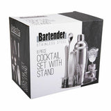 Professional Bartender Stainless Steel Cocktail Set 8 pieces Kit With Stand