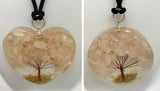 Rose Quartz Tree of Life Orgonite Orgone Crystal Pendant Energy Healing EMF