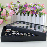 100x Slot Jewelry Ring Earring Storage Box Display Organizer Case Tray Holder