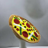 Plush Pizza Hat Italian Costume Party Cap Funny Halloween Italy Oktoberfest Hats