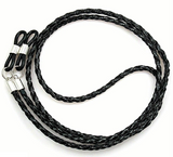 1x Eyeglass Chain Leather Cord For Reading Sunglasses Glasses Eyeglass Holder Strap Chain - Black