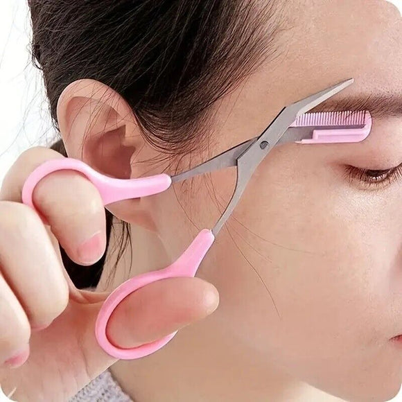 Eyebrow Scissors Eyelash Hair Comb Trimmer Stainless Steel Eyebrow Tool Assorted