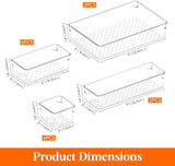16PCS Drawer Organiser Set Clear Plastic Desk Drawer Makeup Office Jewelery