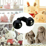 100x Teddy Plush Doll Black DIY Toy Crafts Kit 6-12mm Plastic Safety Eyes