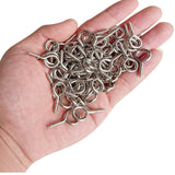 100 Pcs Small Tiny Mini Eye Pins Eyepins Hooks Eyelets Screw Threaded Peg 8x4mm