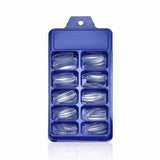 100Pcs Nail Coffin Fake False Long Art Full Cover Nails Manicure Tips - Clear