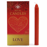 Pack of 10 Candle Love Green Tree Candles Rituals Spells - Red