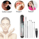 7pcs Earwax Removal Set Ear Pick Wax Cleaner Earpick Curette Remover Stainless Steel