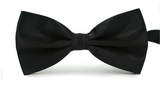 Mens Silk Satin Plain Tuxedo Solid Bow Tie Ties Wedding Bowtie Necktie Black