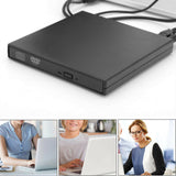 USB External CD RW DVD ROM Writer Burner Player Drive PC Laptop for Mac Windows