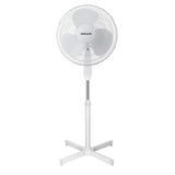 Heller 40cm Pedestal Oscillating Floor Fan/Tilt/Air Cooling/Cooler/Metal/White