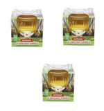 3pcs Citronella Candle In Glass Holder Round Shape 200g Yellow Wax 6.5x6.5cm