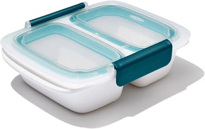 OXO Good Grips Prep & Go Divided Container 0.4 Litre  2 Cups 19x 15x6cm White