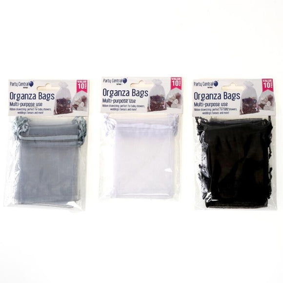 20x Organza Bags Multi-Purpose Pouch Gift Jewellery Wedding Bag- White 7x10 cm