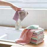 12pcs Kitchen Cloth Dish Towels Super Absorbent Nonstick Oil Washable Dishtowels