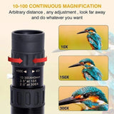 4K 10-300X40mm Super Telephoto Zoom Monocular Telescope Without mini Tripod