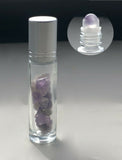 Amethyst Gemstone Roller Bottles Essential Oil Roll On Crystal Aromatherapy