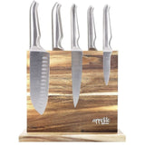 Appetito Magnetic Knife Stand Double Sided  Knife Holder Cutlery Storage- Acacia