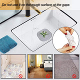 Hair Catcher Square Drain Cover Silicone Hair Stopper with Suction White & Grey