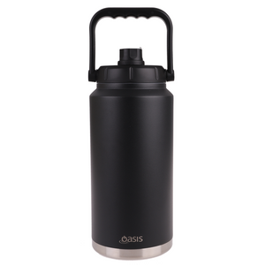 Oasis Double Wall Vacuum Insulated W/ Handle Stainless Steel Bottle 3.8L Black