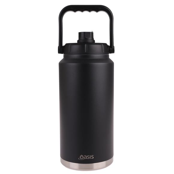 Oasis Double Wall Vacuum Insulated W/ Handle Stainless Steel Bottle 3.8L Black