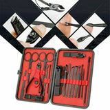 18PCS Tools Pedicure Kit Set Stainless Steel Nail Grooming Clippers Manicure