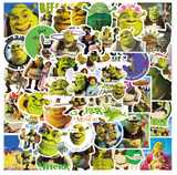50pcs Shrek Cartoon Movie Vinyl Decal Stickers Mix Laptop Phone Waterproof Skate