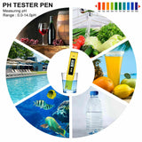 PH Meter Portable Hydroponics Water Tester Pen Aquarium Pool Digital Test