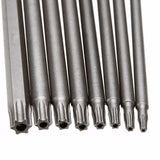 8x Torx Screwdriver Bit Set Hex Security Magnetic Head 100mm Long T8-T40