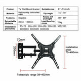 Corner TV Wall Mount Bracket Tilt Swivel 32 37 40 42 50 52 55 Plasma LCD LED