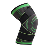 Knee Sleeve 3D Weaving Knee Brace Leg Joint Support Sports Black and Green