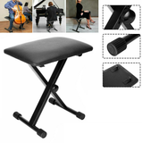 Adjustable Keyboard Stand Portable Piano Stool Seat Folding Bench Chair 4 Way