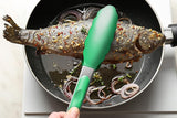 Set of 2 Cooking Tongs 9-Inch & 12-Inch Premium Silicone BPA Free NonStick Green