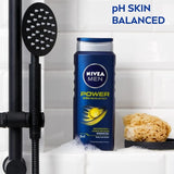 NIVEA MEN Power Fresh 3-IN-1 Shower Gel Body Wash 500ml Body Wash with Citrus