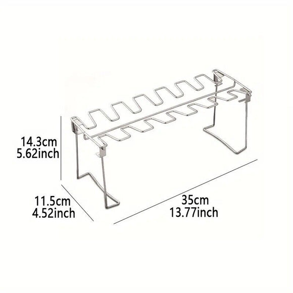 1pc Folding Stainless Steel Chicken Drumstick Grill Wing Chicken Leg Roaster