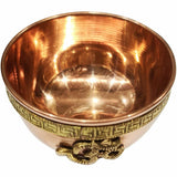 Copper Offering Bowl  OM Cauldron Incense Burner Meditation Spiritual - 7.5cm
