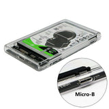 Transparent 2.5 inch USB 3.0 External Hard Drive HDD Enclosure Case SATA