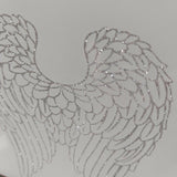 Glitter Angel Wings Glass Mirrored Aromatherapy Wax Melt Oil Burner with Tealigh