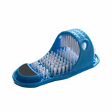 1Pc Foot Scrubber Massager Shower Feet Cleaner Exfoliating Bath Wash Slipper Brush - Blue