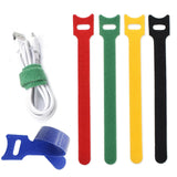 12x Mix Hook and Loop Cable Ties Reusable Magic Cords Organiser Strap Tidy Grip