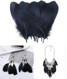 50pcs Black Goose Feathers 15-20cm Natural Feather DIY Craft Wedding Party Decor