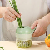4 In 1 Handheld Electric Vegetable Cutter Multifunction Vegetable Fruit Slicer