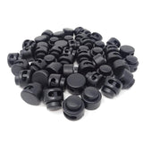 20x Double Hole Toggle Cord Stopper Locks End Drawstring Spring Loaded With Hole