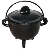 Cast Iron Cauldron Plain Black Incense Burner 13cm x 13cm