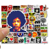 50pcs Music Rock Band Punk Vinyl Decal Stickers Laptop Waterproof Luggage Phone