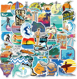 50pcs Surfing Lovers Surf Life Cartoon Graffiti Sticker Decal Mix DIY Skateboard