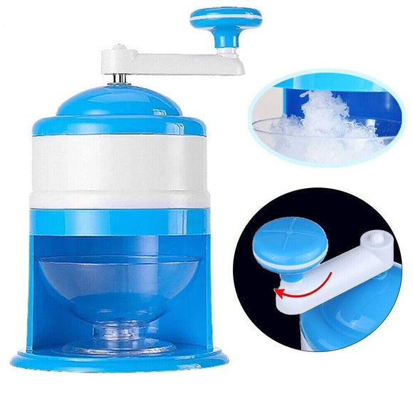 Manual Ice Shaver Crusher Shredding Snow Cone Maker Machine Create Drink Tool
