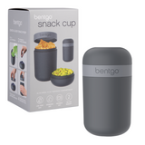 Bentgo Snack Cup with Top Compartment Lunch Box Food Container Dark Grey 590ml